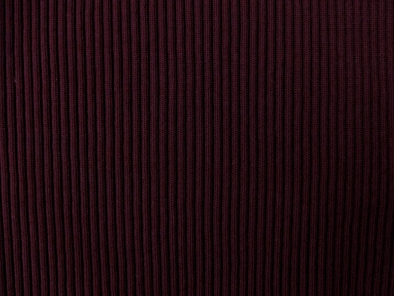 Nylon Rib Knit in Burgundy1