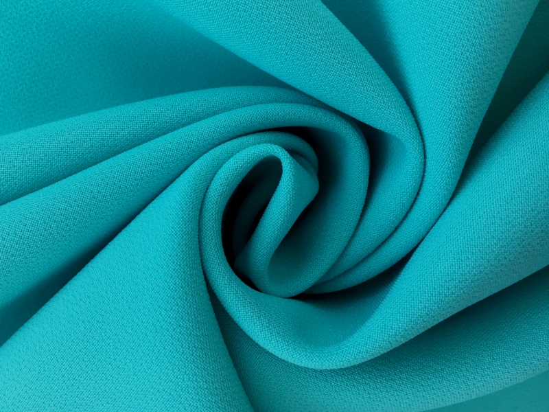 Polyester Stretch Crepe in Aqua0