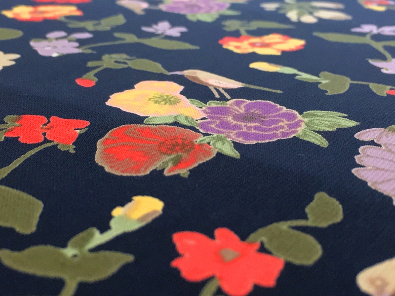 Polyester Crepe De Chine With Floral Print2