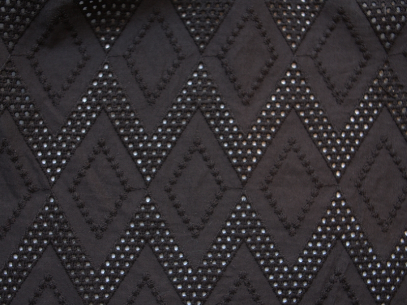 Cotton Eyelet in Black1
