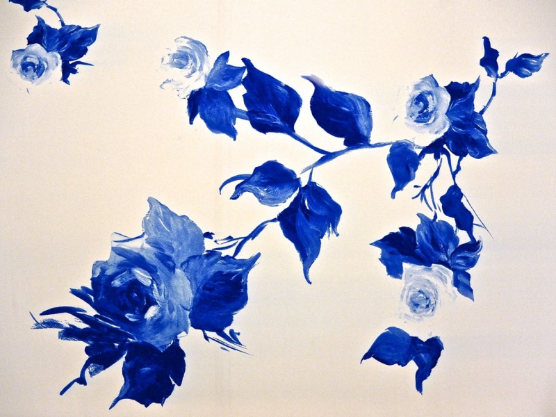 Printed Double Face Silk Satin Panel0