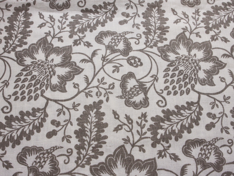 Linen Upholstery Floral Print0