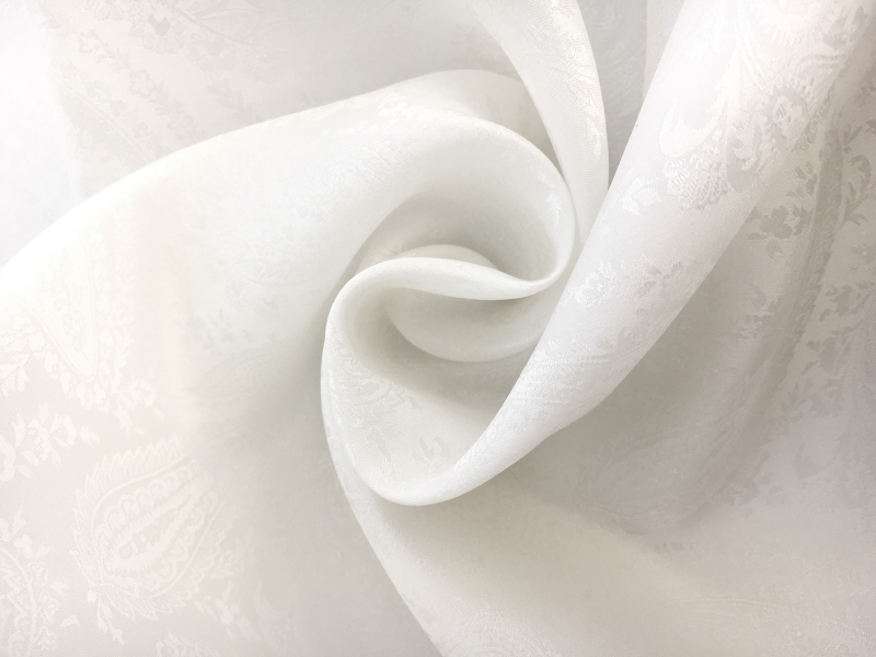 Silk Jacquard with Small Paisley Pattern0