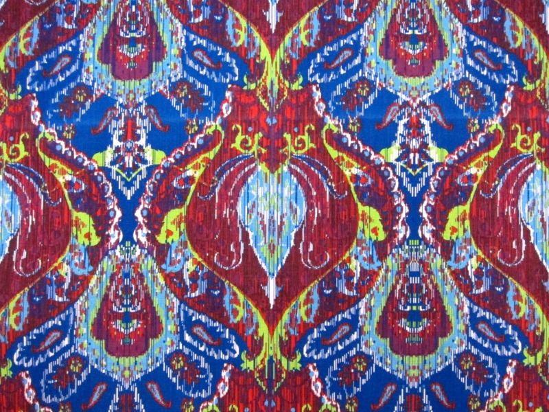 Linen Upholstery Ikat Deco Print0