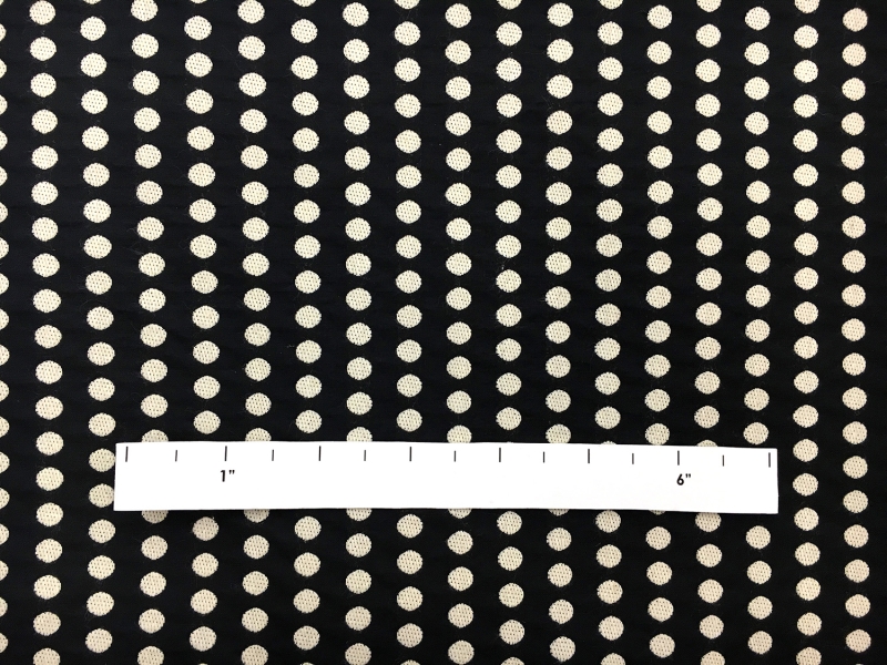 Cotton and Polyester Blend Woven Dot Brocade1