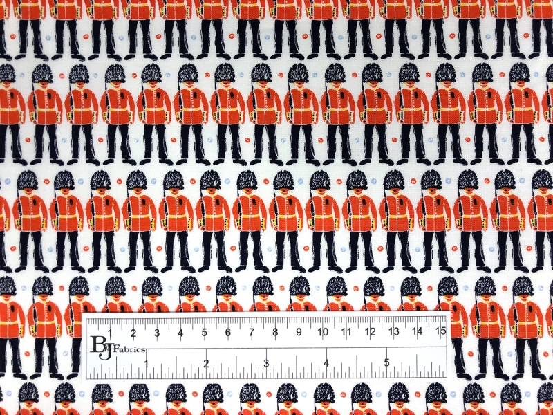 Cotton Broadcloth London Guards Print3