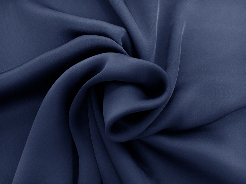 Japanese Polyester Charmeuse in Space Cadet Blue1