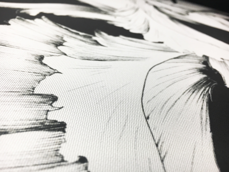 Silk and Polyester Blend Satin with Large Rows of Floral Motifs2