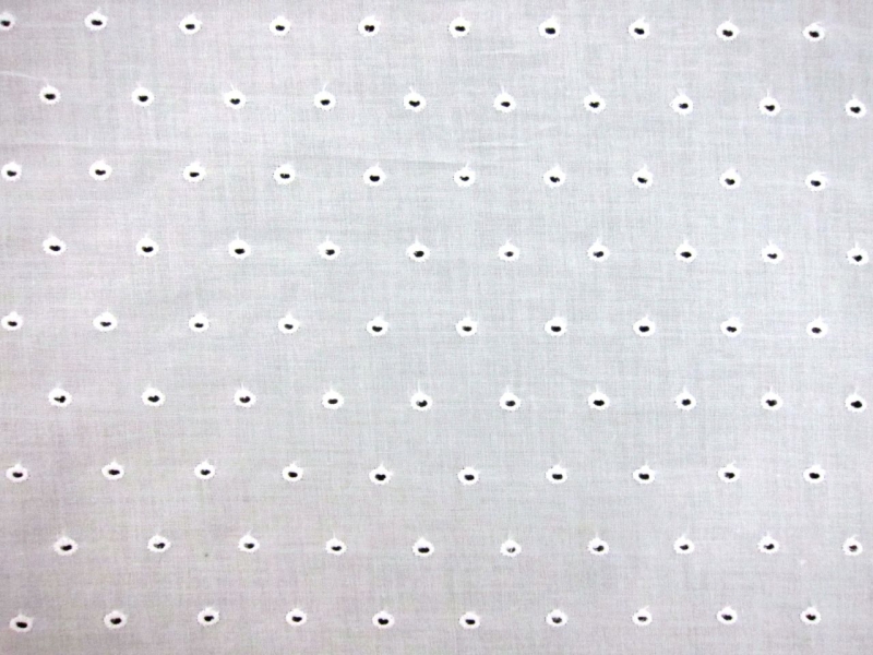 Cotton Eyelet in White0