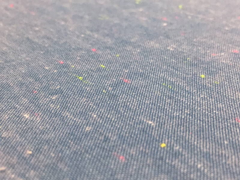 Cotton Chambray Novelty In Blue With Neon Specks2