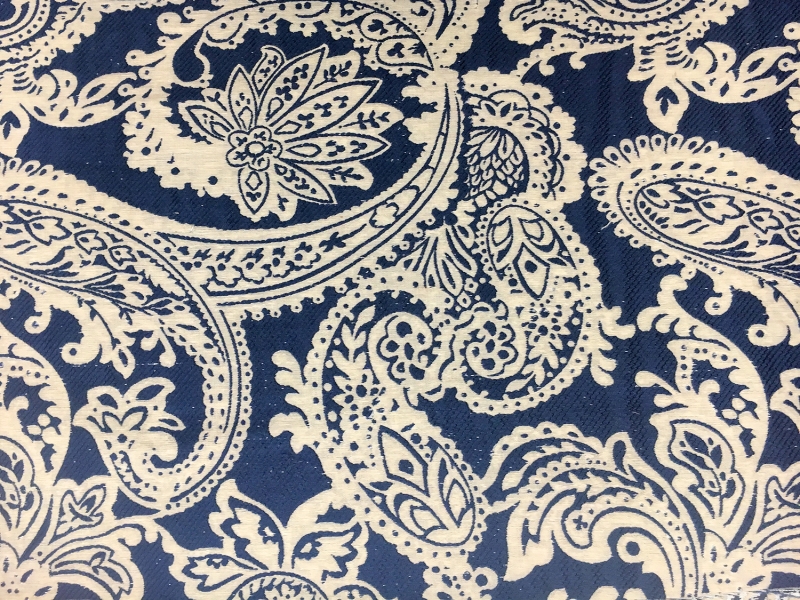 Extra Wide Doubleface Jacquard Large Paisley Pattern0