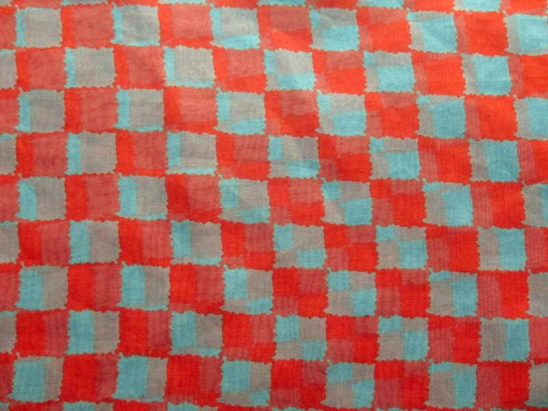 Printed Silk Organza0