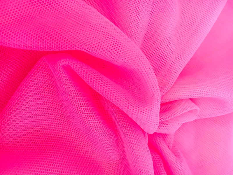 Nylon Bobbinet in Neon Pink0