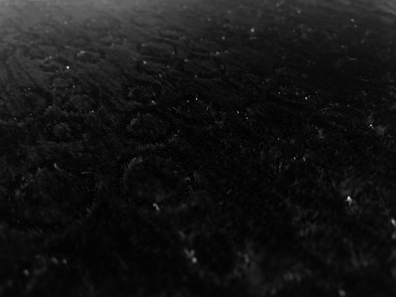 Silk Lurex Panne Velvet with Circles in Black2