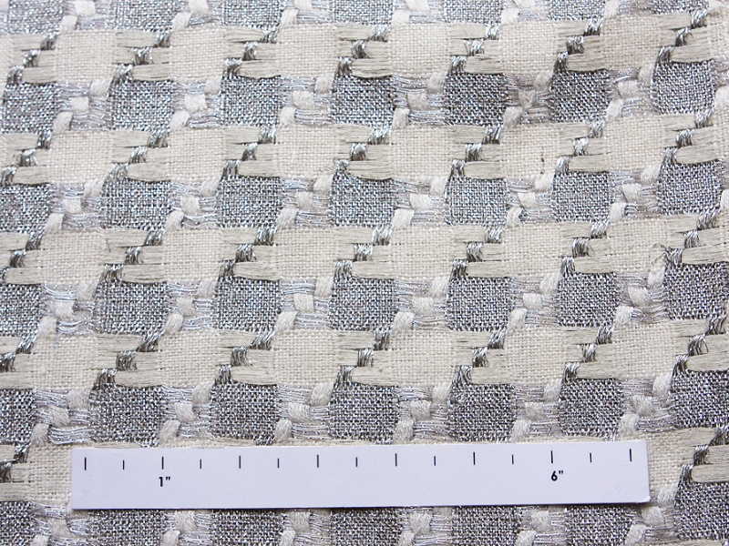 Metallic Cotton in Ivory and Silver1