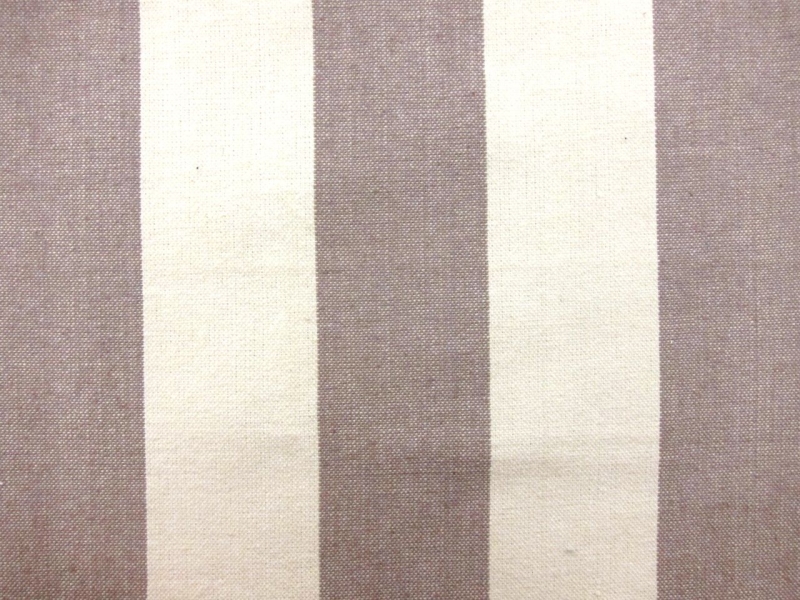 Cotton Upholstery 3" Stripe In Lilac And White0