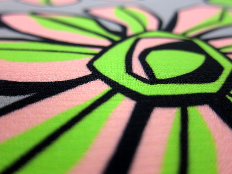 Viscose Print with Large Graphic Flowers1