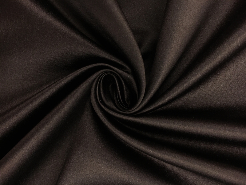 Italian Silk Duchesse Satin in Chocolate Brown0