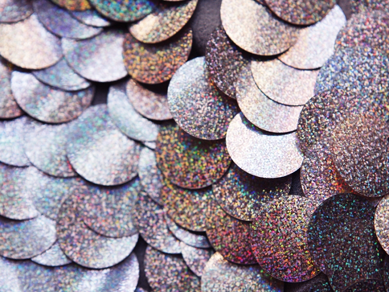 Paillettes on Silk Chiffon3