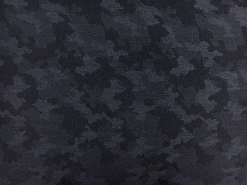 Italian Wool Camouflage Jacquard Suiting in Indigo0