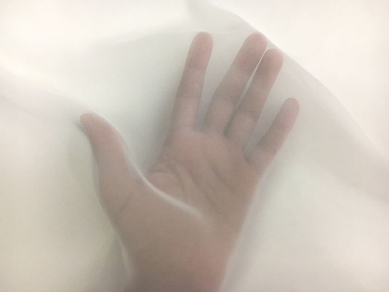 Japanese Polyester Chiffon in Off White2