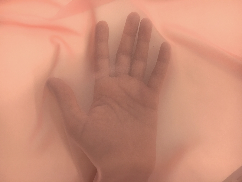 Japanese Polyester Chiffon in Salmon2