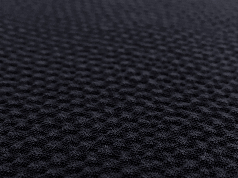 Italian Stretch Virgin Wool Seersucker Crepe in Navy3