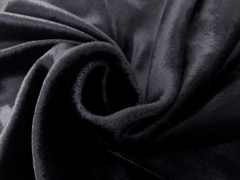 French Silk Rayon Panne Velvet in Navy0