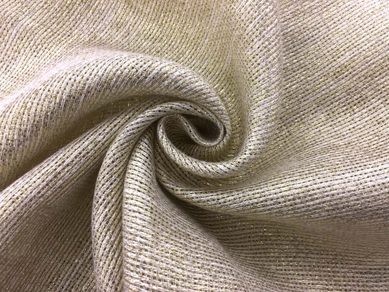 Cotton Lurex Mesh In Gold2