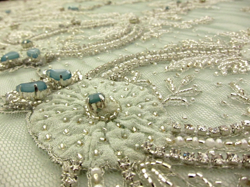 Beaded and Embroidered Tulle1