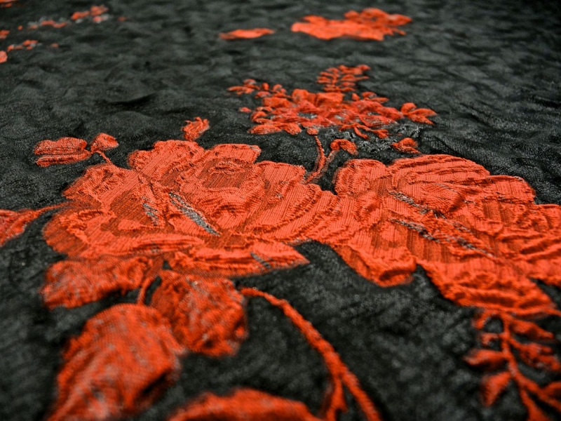 Metallic Silk Blend Lamé Organza Cloqué Panel2