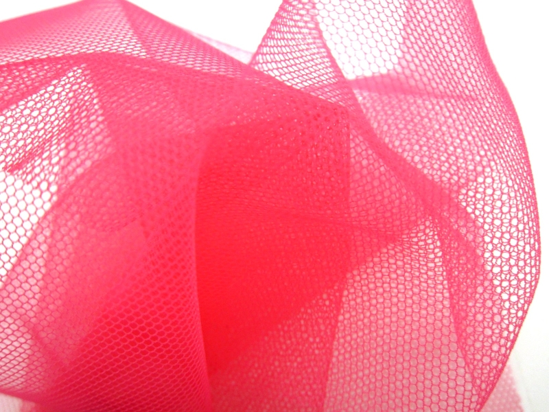 Italian Nylon Tulle in Framboise1