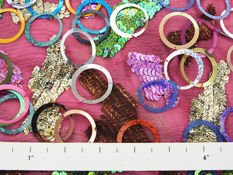 Sequined Novelty on Silk Chiffon1