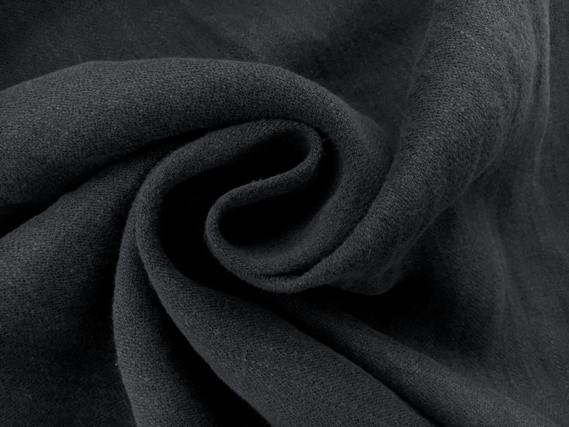 Sanded Barathea Linen in Navy1