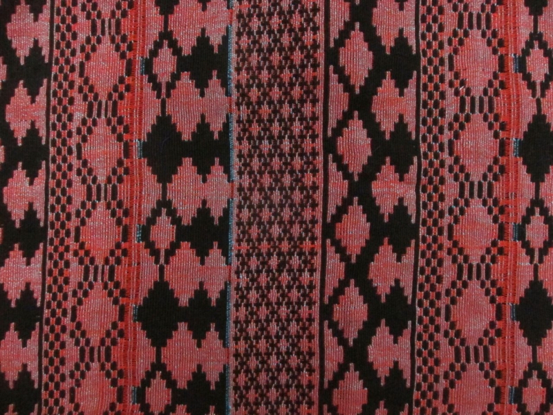 Cotton Doubleface Native Brocade Stripe0