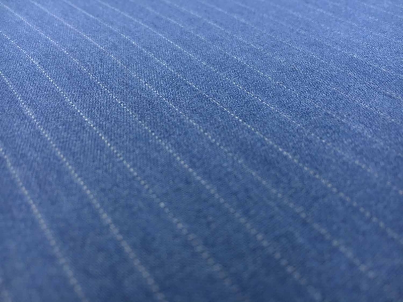 Rayon Denim Stripe in Medium Blue2
