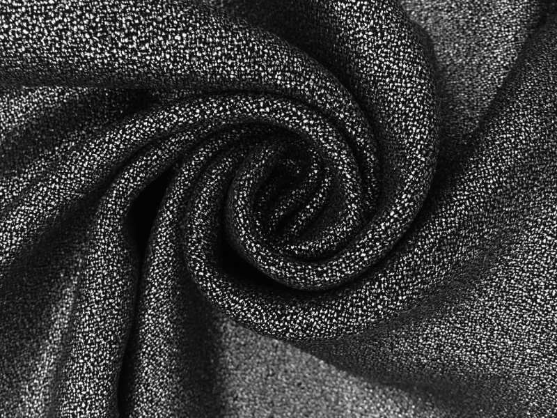 Metallic Foiled Viscose Pebble Crepe0
