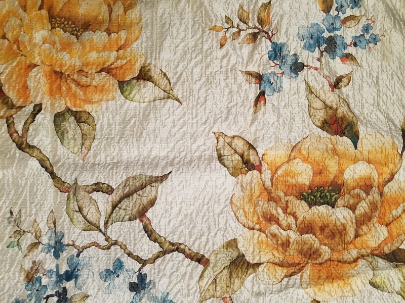  Printed Silk Cloque0