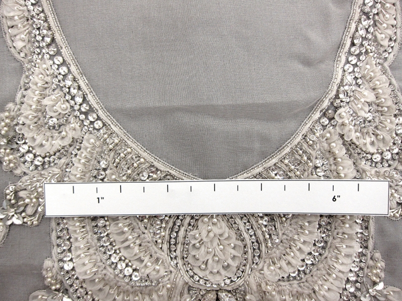 Jasmine White Beaded and Embroidered Silk Organza Bodice1