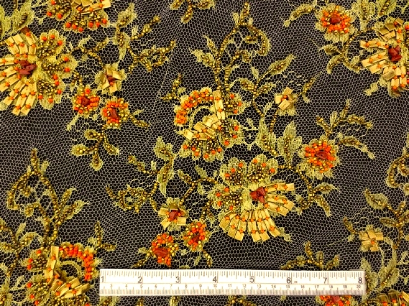 Beaded Metallic Chantilly Lace1