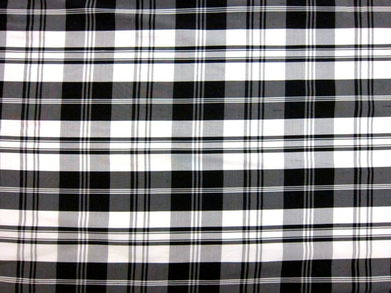 Silk Shantung Plaid0