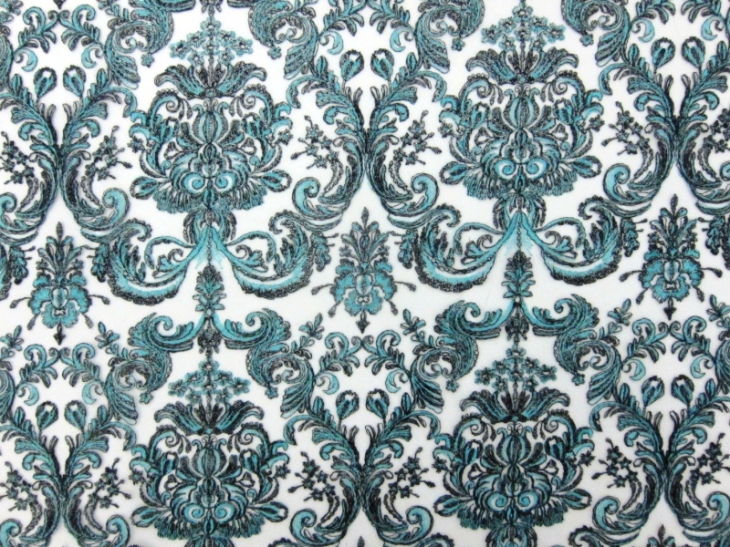 Novelty Metallic Embroidered Tulle0