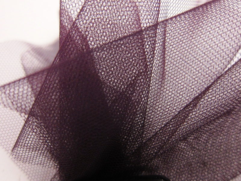 Italian Nylon Tulle in Prugna1