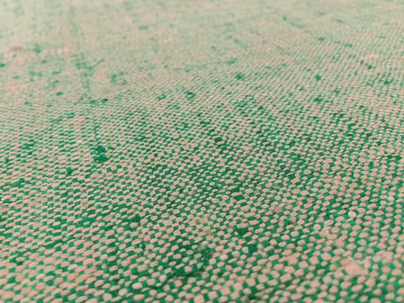 Raw Silk Matka in Green and Natural1