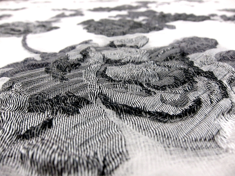 Silk Blend Organza Cloqué Panel1