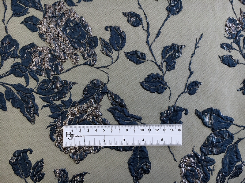 Swiss Metallic Brocade with Rose Degradé Patterns1