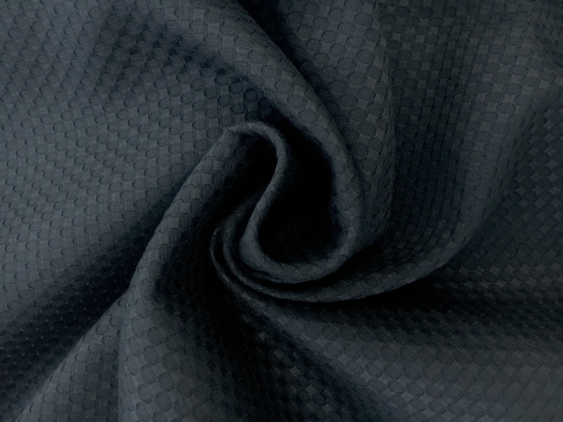 Cotton Stretch Pique in Navy1