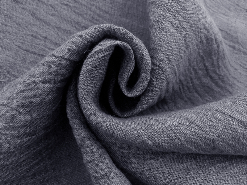 Crinkled Linen Gauze in Denim1