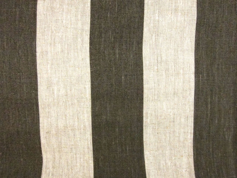 Linen Upholstery 3" Stripe in Smoke0