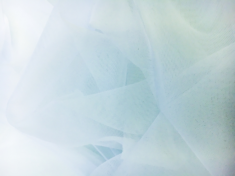 Italian Nylon Stretch Illusion in Cielo0